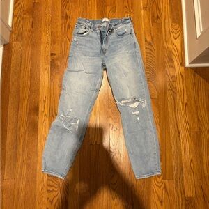 American Eagle Outfitters Straight Leg Jeans - Light Blue